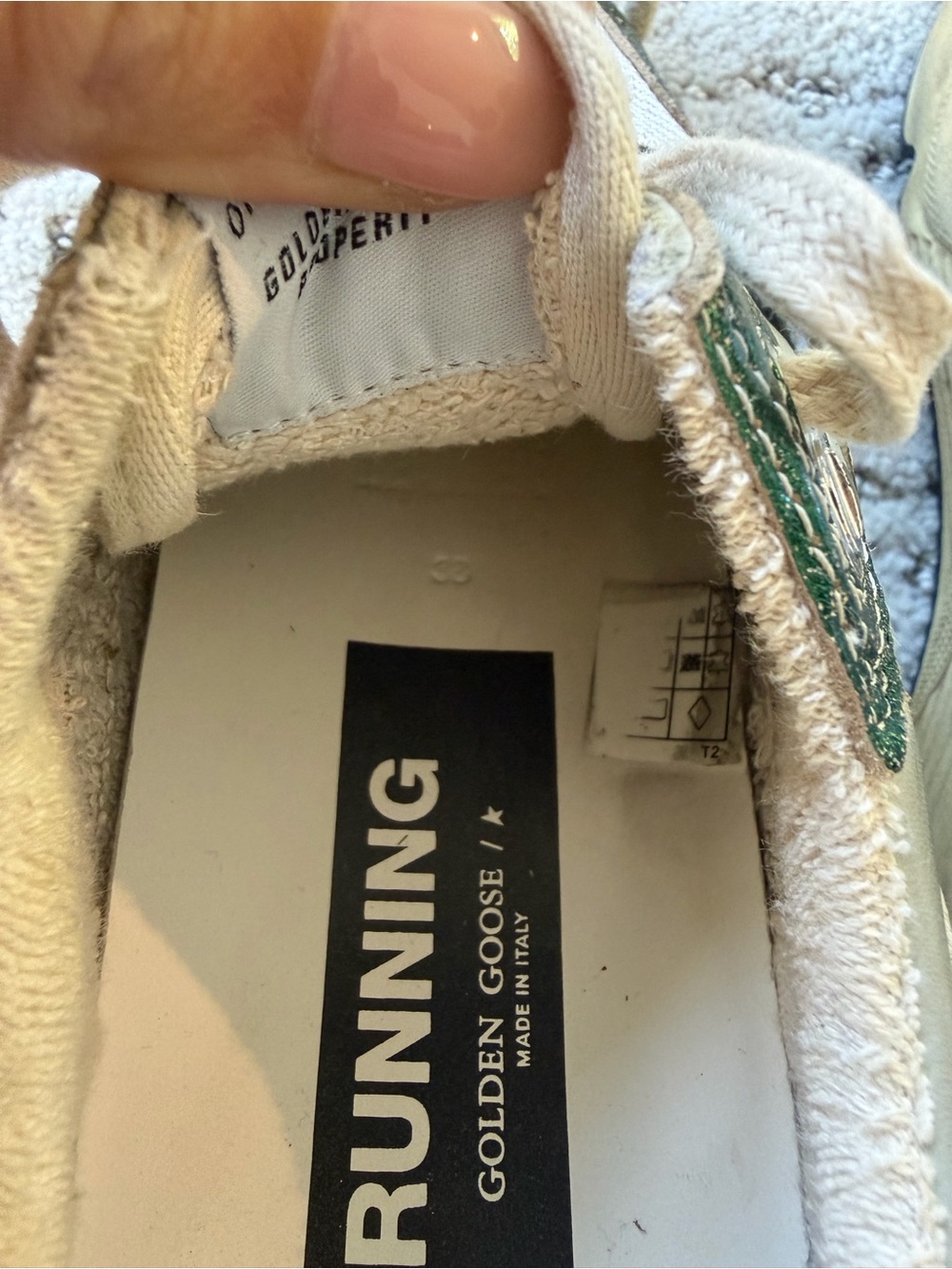 Golden Goose Wmns Running Sole 'Metallic Green'  Sz 38 - Picture 10 of 10